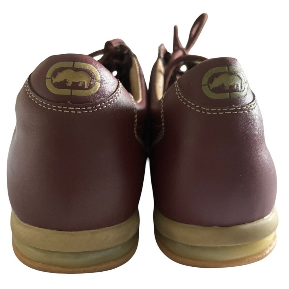 Marc Ecko ECKO UNLTD Merlot Leather Men’s Lace Up Shoes Sneakers Sz 12 Vintage - Picture 3 of 9